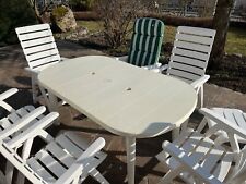 Kettler Gartengarnitur weiß - Tisch + Stühle + Liege + Hocker