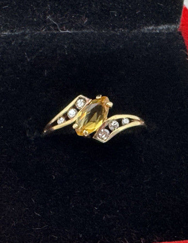 Vintage 10kt gold marquise - gold,