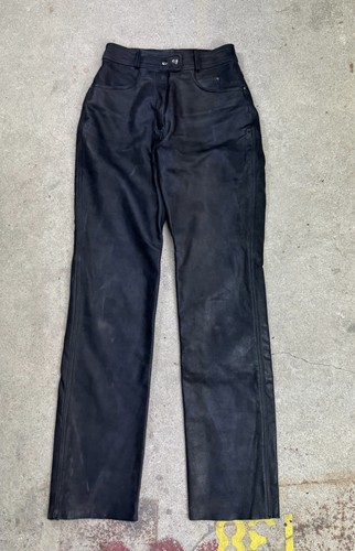 Vintage echtleder hose - hose, schwarz