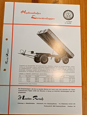 Reisch hydraulischer Dreiseitenkipper Traktor Schlepper Prospekt brochure 22