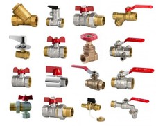 Kugelhahn mit Hebelgriff oder Flügel, Lötkugelhahn Muffenschieber Schmutzfänger