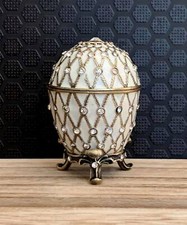 Schmuckdose Ei Schmuckei Zarenei Ringbox Strass Deckeldose Pillendose Deko Neu