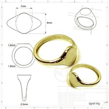 18ct Solid Gold Damen 'Kinder