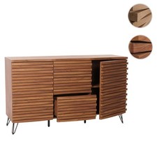 Sideboard HWC-M49, Schrank Kommode, 3D-Design, Massiv-Holz Mango 85x142x44cm