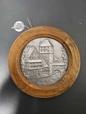 Wandbild Bild Zinn Handarbeit "Henkersteg" Im Holzrahmen