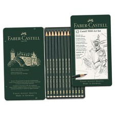 FABER CASTELL Bleistifte 12er Set Härtegrad 8B 7B 6B 5B 4B 3B 2B B F HB H 2H neu