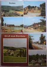 2 AK Bockau Kr. Aue, u.a. Karl-Marx-Str., Freibad, Trompeter-Schlößchen