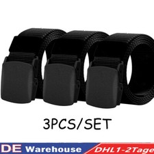 3X Taktischer Nylongürtel Arbeitsgürtel Militär Gürtel Herren Outdoor SCHWARZ DE