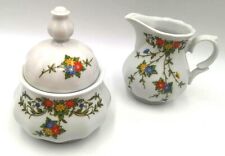 Retsch Bavaria Wunsiedel Milchkännchen Zuckerdose Kanne Blumen Ranken Porzellan