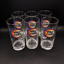 6x Vita Malz Glas 0,2l Trinkglas Vitamalz Becher Gläser Trinkgläser