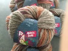 Lana Grossa Wolle 🧶 Amici Due Ragazza 50 g Farbe 107 grau braun