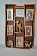 Original Steiff Regal 10 Figuren Steiff Bären, Bambi, Löwe, Elefant, Igel usw.