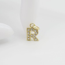 Anhänger Buchstabe R mit ca. 0,22ct W-si Brillant in 585/14K Gelbgold