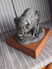 Plastische Figur Bison Skulptur ca. 33 x 22 x 26 cm Tischmodell  Buffalo