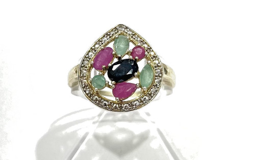 925 silberring vergoldet - 925/-, silberring,