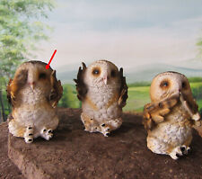 3 weisen Eulen Figur Schleiereule Deko nicht hören sehen sagen Affen Eule B-Ware