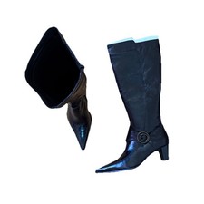 Damen Stiefel Orizonte Stiefeletten 36 Echtleder braun Block Absatz Schuhe