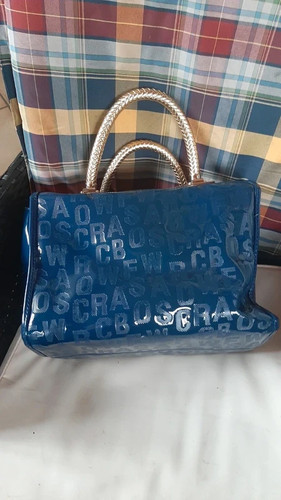 Blaue lack handtasche der - lack-handtasche,