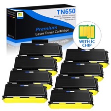 8PK Black TN650 Laser Toner