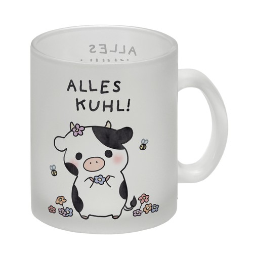 Kuh glas tasse mit spruch - kuh,