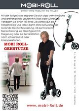 MOBI-ROLL - Orthopädische lenkbare Roll-Gehstütze mit Bremse / Senioren Gehhilfe