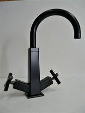 Waschtischarmatur Hansa Cliff Schwarz-Matt, Wasserhahn, Ablaufgarnitur, 50422201