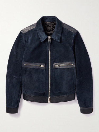 Blaue cafe racer lederjacke - racer,
