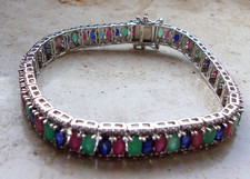 925 Silber Armband mit Rubin