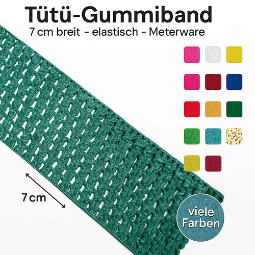 Tütü gummiband 7cm - gummiband, breite