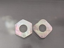 Perlmutt-Scheiben - "eckig" - kompatibel mit Charlotte 21, Touch & Ring Ding