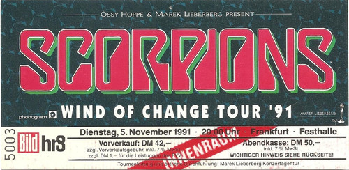 Scorpions concert 1991 - ,