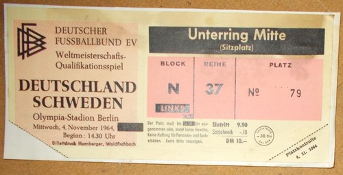 Ticket eintrittskarte 1964 - /,