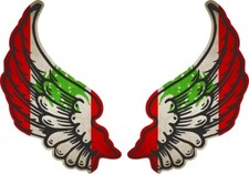 Sticker aufkleber flugel motorrad biker flagge fahne RL libanon