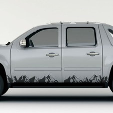 Auto Aufkleber Berge Silhouette Alpen Natur Set Landschaft Dekor Sticker #1384