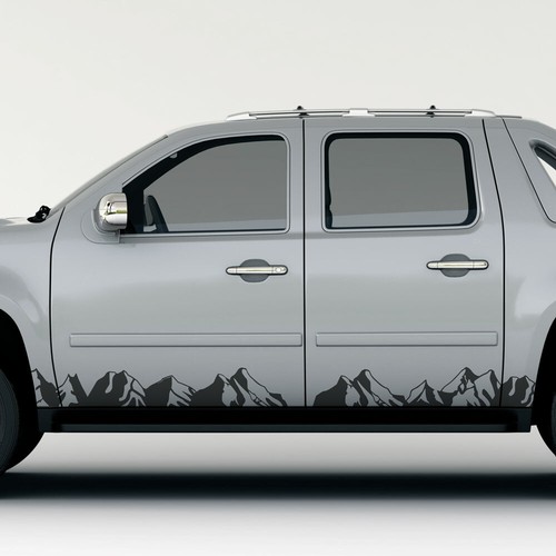 Auto aufkleber berge - aufkleber,