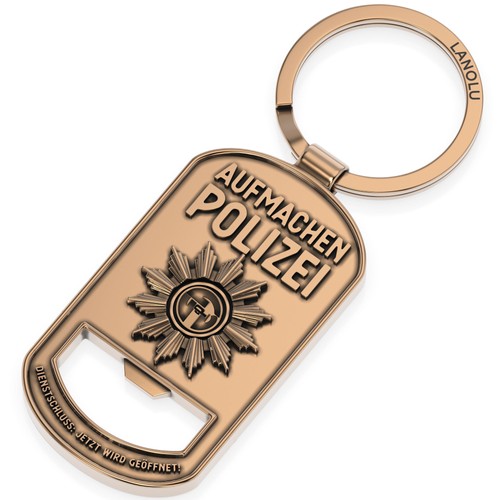 Polizeimarke flaschenöffner - polizeimarke,