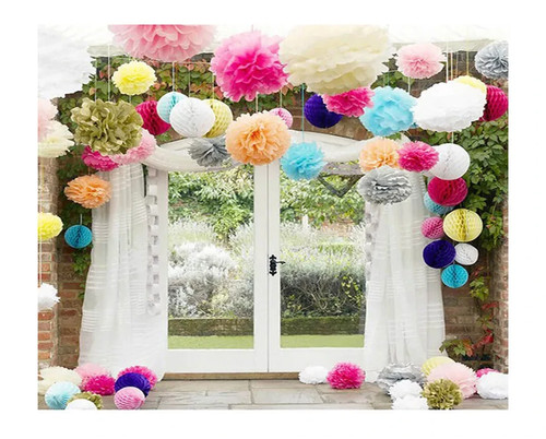 Seidenpapier pom poms pompons - pom,