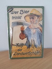 Blechschild wer bier trinkt - wer,
