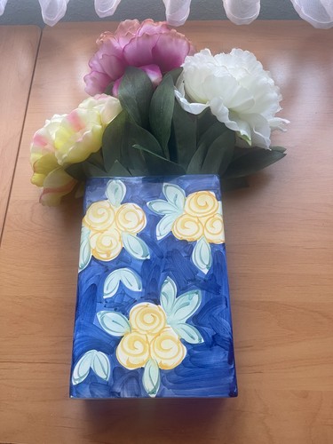 Keramik vase rechteckig - vase,
