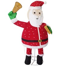 DMS Weihnachtsmann Weihnachtsfigur mit LED Weihnachtsbeleuchtung Weihnachtsdeko