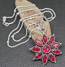 Granat Anhänger + Silber