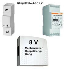 Klingeltrafo    Trafo  Klingeltransformator  Doppelklang-Gong  12V 8V 4V