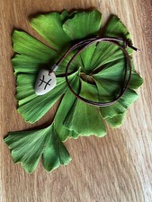 Reduziert!!!Kette, Kieselstein mit Sternzeichen Fische