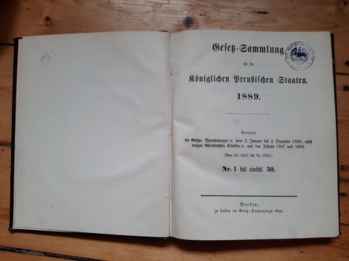 Reichsgesetzblatt 1889 - , nr