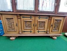 Sidebord, Schrank, belgische Eiche, handgeschnitzt, gebraucht 
