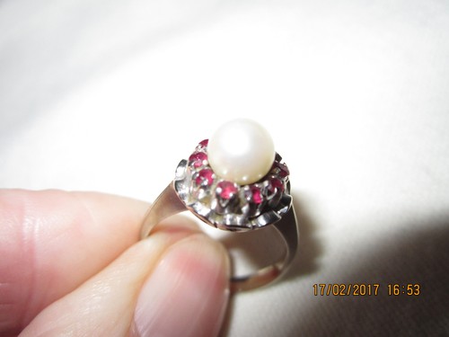 Weissgold ring 750 gold - 18,