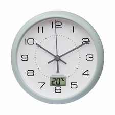 Funk-Wanduhr Grau Analog &