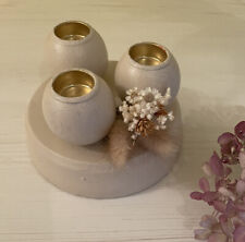  Kerzenständer, Geburtstagskerzenhalter, beige, Shabby chic, Vintage