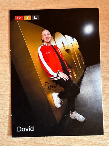 David dsds autogrammkarte - david,