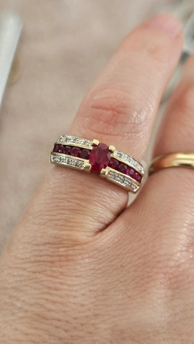 Ring gelbgold rubin und - gelbgold,
